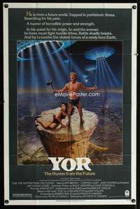 k716 YOR THE HUNTER FROM THE FUTURE one-sheet movie poster '82 sci-fi!