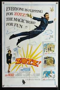 k722 ZOTZ one-sheet movie poster '62 William Castle, sci-fi comedy!