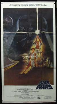 m071 STAR WARS 3sh '77 George Lucas classic sci-fi epic, great art by Tom Jung!