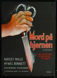 m116 TWISTED NERVE Danish movie poster '69 cool Palladium horror art!