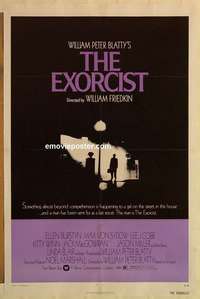 m231 EXORCIST one-sheet movie poster '74 William Friedkin, Von Sydow
