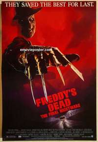m232 FREDDY'S DEAD one-sheet movie poster '91 Englund as Freddy Krueger!