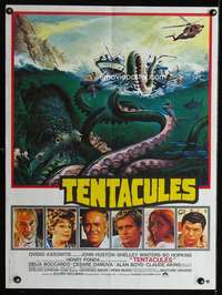 m093 TENTACLES French 24x32 movie poster '77 cool Mascii octopus art!