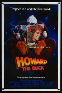 m235 HOWARD THE DUCK one-sheet movie poster '86 George Lucas sci-fi!