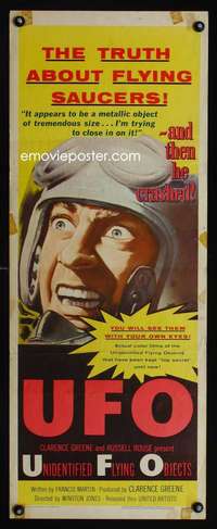 m064 UFO insert movie poster '56 flying saucer sci-fi documentary!