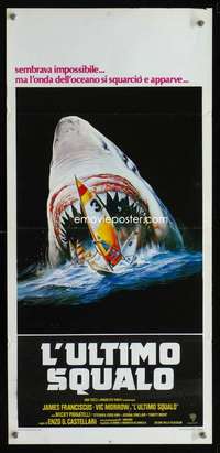 m149 GREAT WHITE Italian locandina movie poster '82 great shark image!