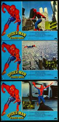 m138 SPIDER-MAN STRIKES BACK 3 Italian photobustas movie poster '77 Marvel Comics!