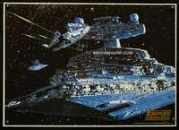m175 EMPIRE STRIKES BACK Japanese 1980 Millenium Falcon persued by Star Destroyers, Toho!