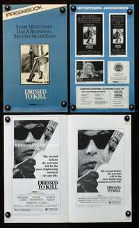m292 DRESSED TO KILL pb movie poster '80 Michael Caine, De Palma