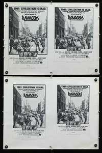 m296 RAVAGERS 2 press sheets movie poster '79 civilization is dead!