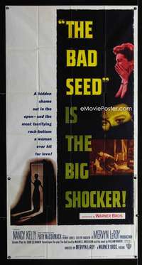 p229 BAD SEED three-sheet movie poster '56 really bad terrifying little girl!