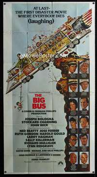 p242 BIG BUS int'l three-sheet movie poster '76 Stockard Channing, Bologna
