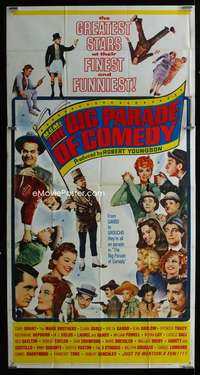p426 MGM'S BIG PARADE OF COMEDY three-sheet movie poster '64 W.C. Fields