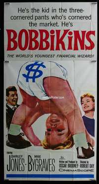 p251 BOBBIKINS three-sheet movie poster '59 Shirley Jones, baby genius!
