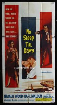 p253 BOMBERS B-52 three-sheet movie poster '57 Wood, No Sleep Till Dawn!