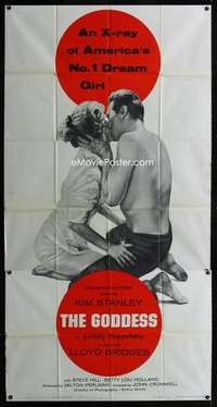 p336 GODDESS three-sheet movie poster '58 Stanley, Lloyd Bridges, Chayefsky