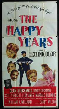 p353 HAPPY YEARS three-sheet movie poster '50 Dean Stockwell, William Wellman