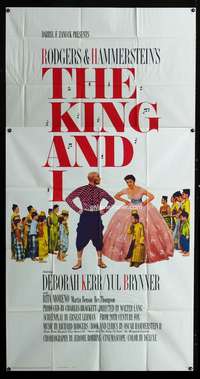 p393 KING & I three-sheet movie poster R65 Deborah Kerr, Yul Brynner