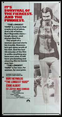 p406 LONGEST YARD int'l three-sheet movie poster '74 Burt Reynolds, football