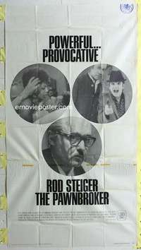 p470 PAWNBROKER three-sheet movie poster '65 Rod Steiger, Sidney Lumet