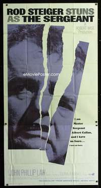 p513 SERGEANT three-sheet movie poster '68 Rod Steiger, John Phillip Law