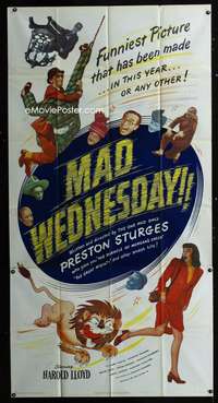 p523 SIN OF HAROLD DIDDLEBOCK three-sheet movie poster R50 Preston Sturges