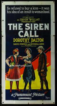 p525 SIREN CALL three-sheet movie poster '22 he refused to insult womanhood!
