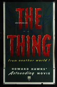 p563 THING incomplete three-sheet movie poster '51Howard Hawks classic horror!
