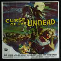 p022 CURSE OF THE UNDEAD six-sheet movie poster '59 great Reynold Brown art!