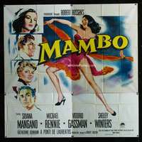 p058 MAMBO six-sheet movie poster '54 super sexy art of Silvana Mangano!