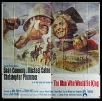 p062 MAN WHO WOULD BE KING six-sheet movie poster '75 Sean Connery, Caine