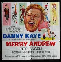 p064 MERRY ANDREW six-sheet movie poster '58 Gale artwork of Danny Kaye!