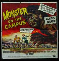 p067 MONSTER ON THE CAMPUS six-sheet movie poster '58 Reynold Brown art!