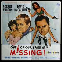 p075 ONE OF OUR SPIES IS MISSING six-sheet movie poster '66 Man from UNCLE!