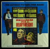 p083 REQUIEM FOR A HEAVYWEIGHT six-sheet movie poster '62 Quinn, boxing!