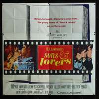 p091 SONS & LOVERS six-sheet movie poster '60 DH Lawrence, Howard