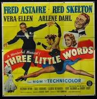 p099 THREE LITTLE WORDS six-sheet movie poster '50 Fred Astaire, Skelton