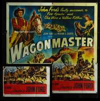 p105 WAGON MASTER incomplete six-sheet movie poster '50 John Ford