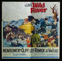 p111 WILD RIVER six-sheet movie poster '60 Elia Kazan, Montgomery Clift