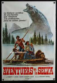p631 ADVENTURES OF THE WILDERNESS FAMILY Argentinean movie poster '75
