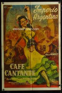 p640 CAFE CANTANTE Argentinean movie poster '51 great Venturi art!