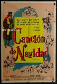 p649 CHRISTMAS CAROL Argentinean movie poster '51 Charles Dickens