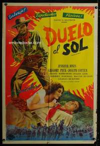 p670 DUEL IN THE SUN Argentinean movie poster R54 Greg Peck, Jones