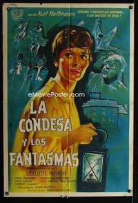 p701 HAUNTED CASTLE Argentinean movie poster '60 German ghosts!
