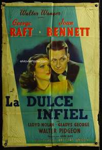 p713 HOUSE ACROSS THE BAY Argentinean movie poster '40 Raft