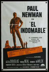 p714 HUD Argentinean movie poster '63 Paul Newman, Martin Ritt