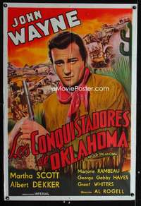 p717 IN OLD OKLAHOMA Argentinean movie poster R50s John Wayne
