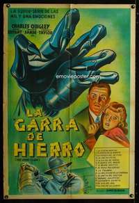 p720 IRON CLAW Argentinean movie poster '41 serial, cool artwork!