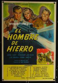 p722 JACK ARMSTRONG Argentinean movie poster '47 adventure serial!