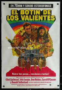 p725 KELLY'S HEROES Argentinean movie poster '70 Clint Eastwood, WWII!